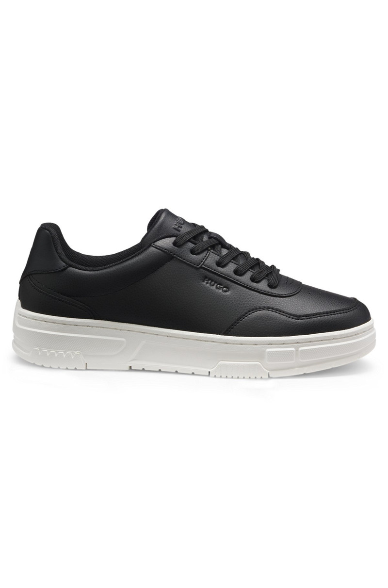 FAUX-LEATHER TRAINERS WITH ZIGZAG DETAILING 1