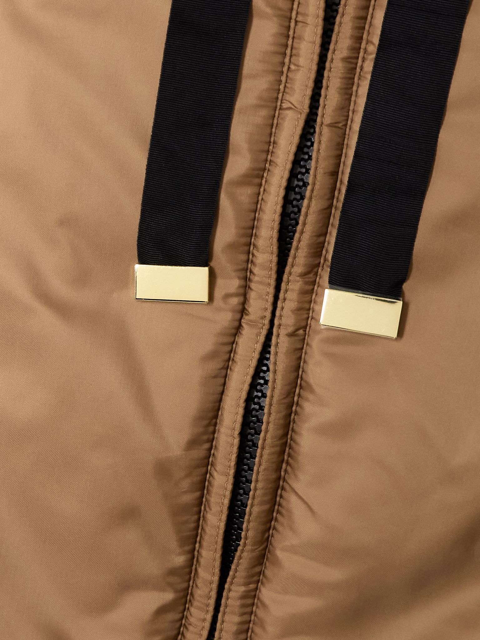 The Cube hooded padded shell vest Brown - 4