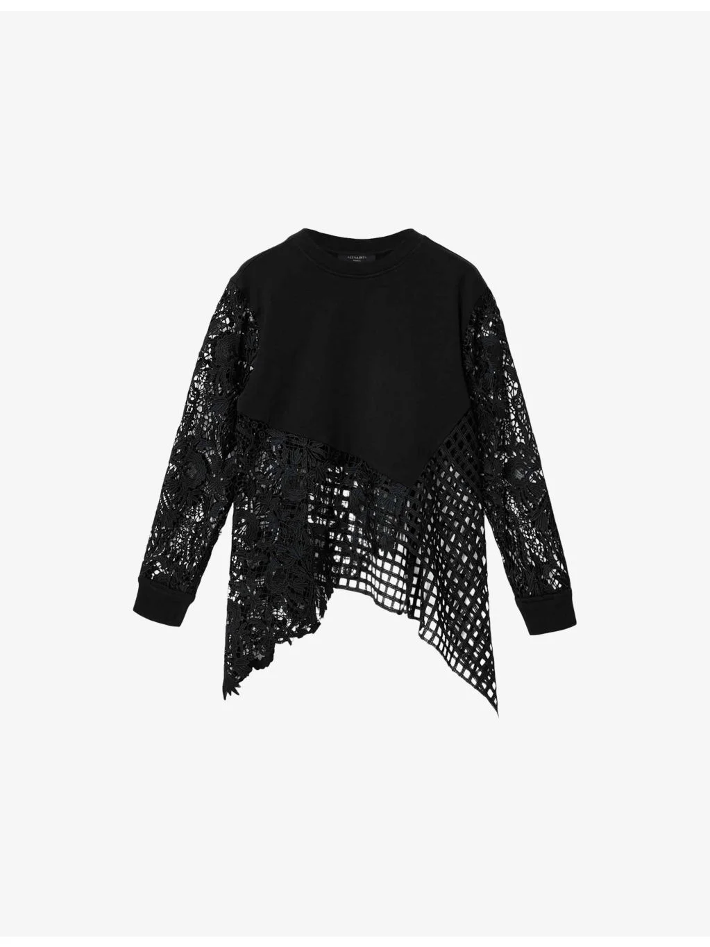 Malorie Panelled Cotton and Lace Top - 1