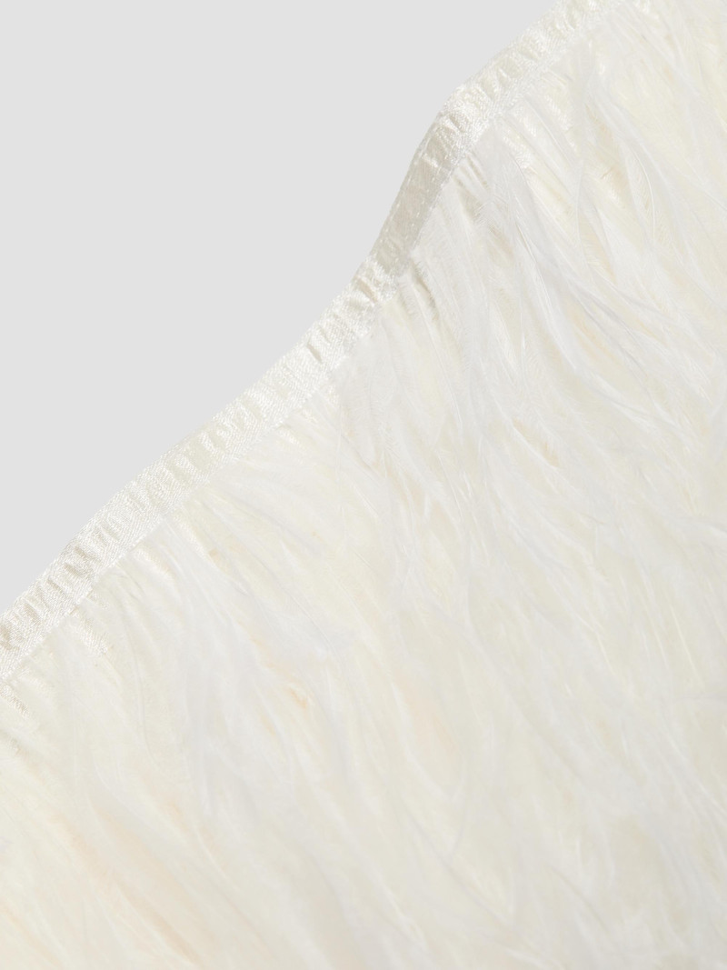Women's Madeline Feather-Trim Halterneck Gown - White 7