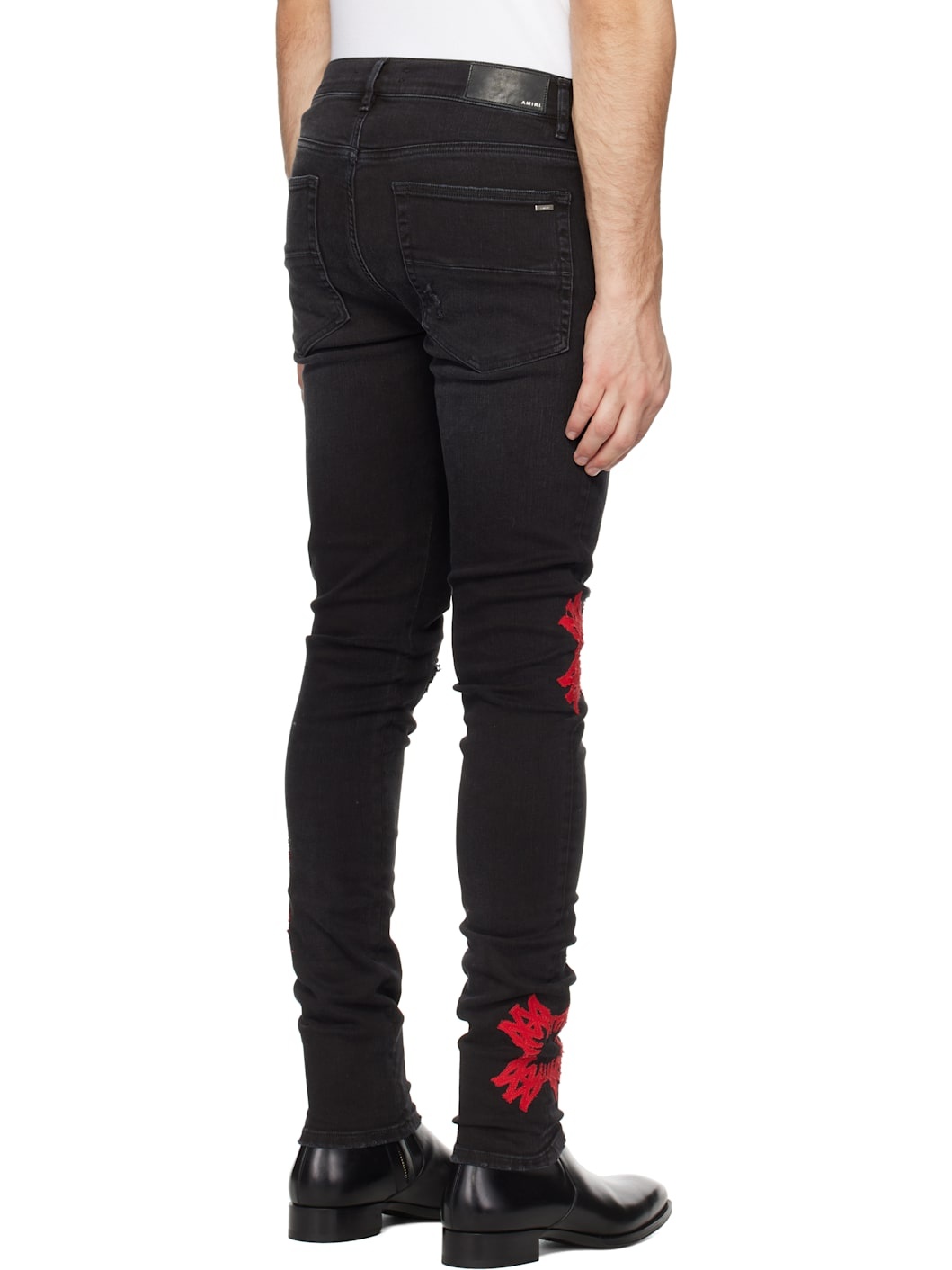 Black MA Quad Applique Jeans - 3