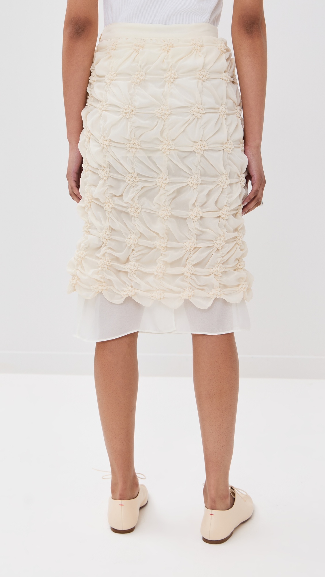 Scrunched Chiffon Skirt - 2