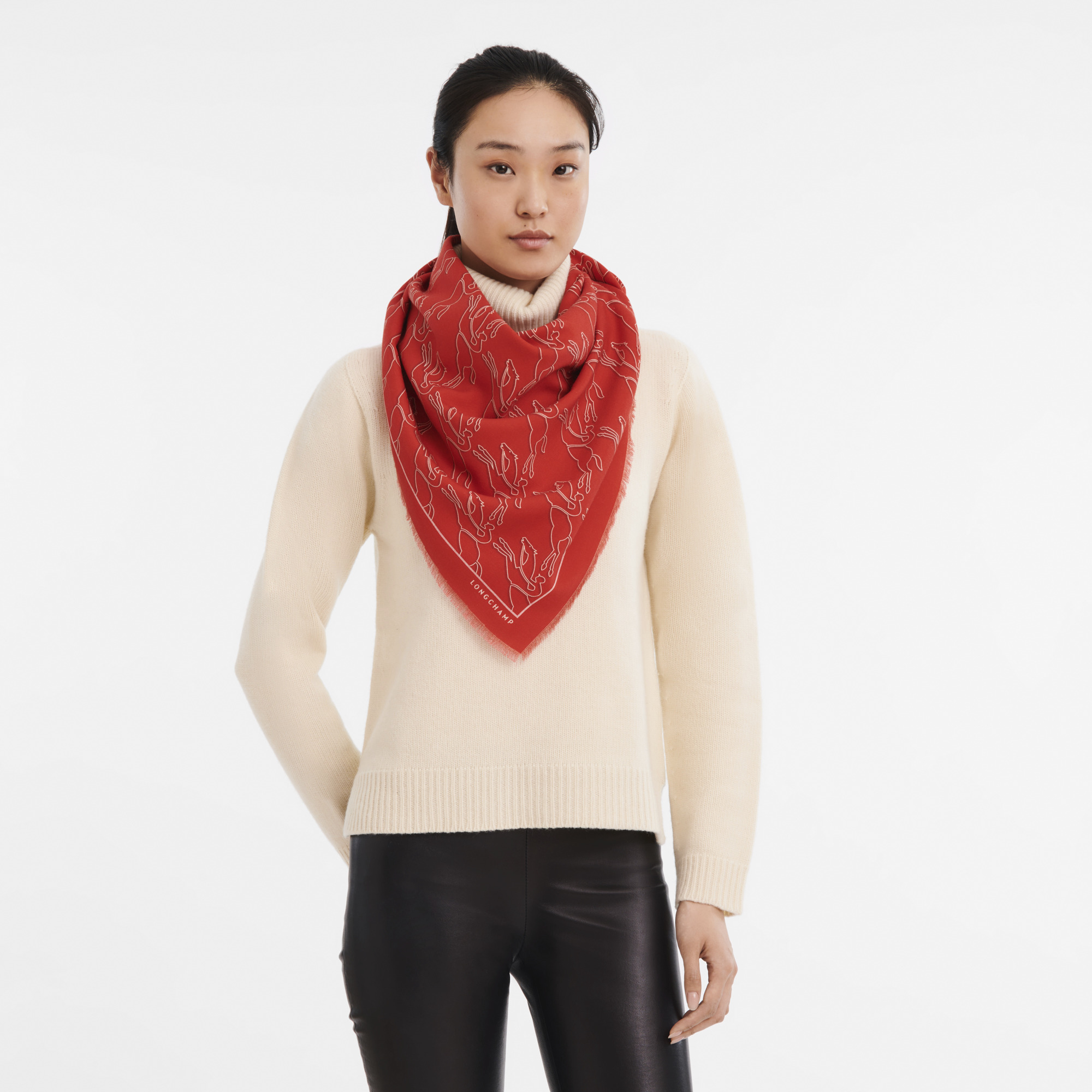Chevaux recto verso Stole Orange - OTHER - 2