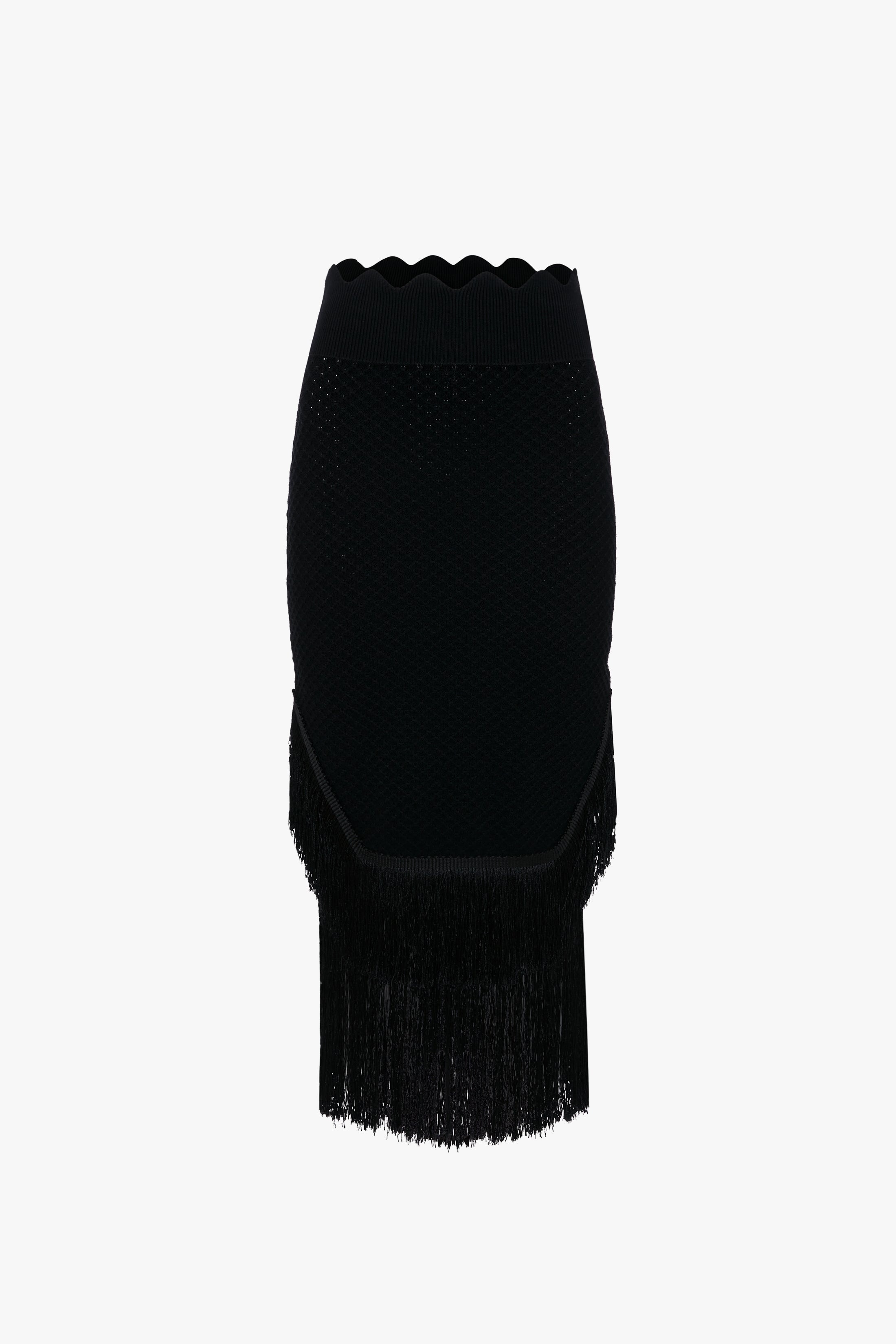 Crochet Patchwork Skirt In Black - 1