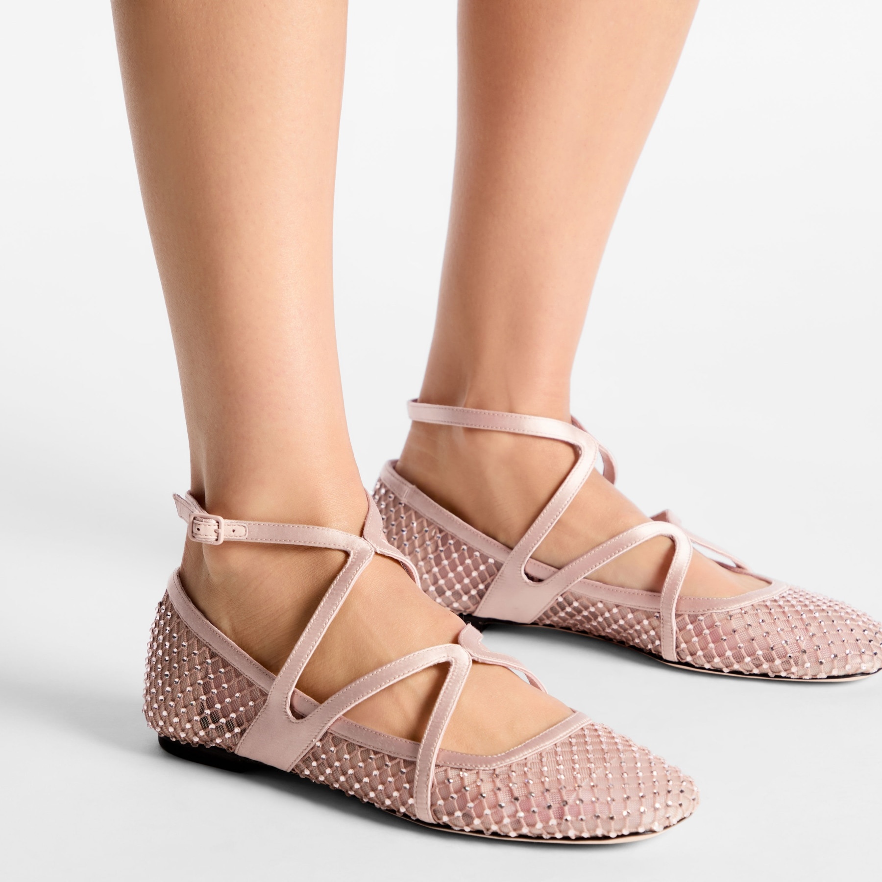 Astoria Flat
Macaron Satin Crystal Flats - 2