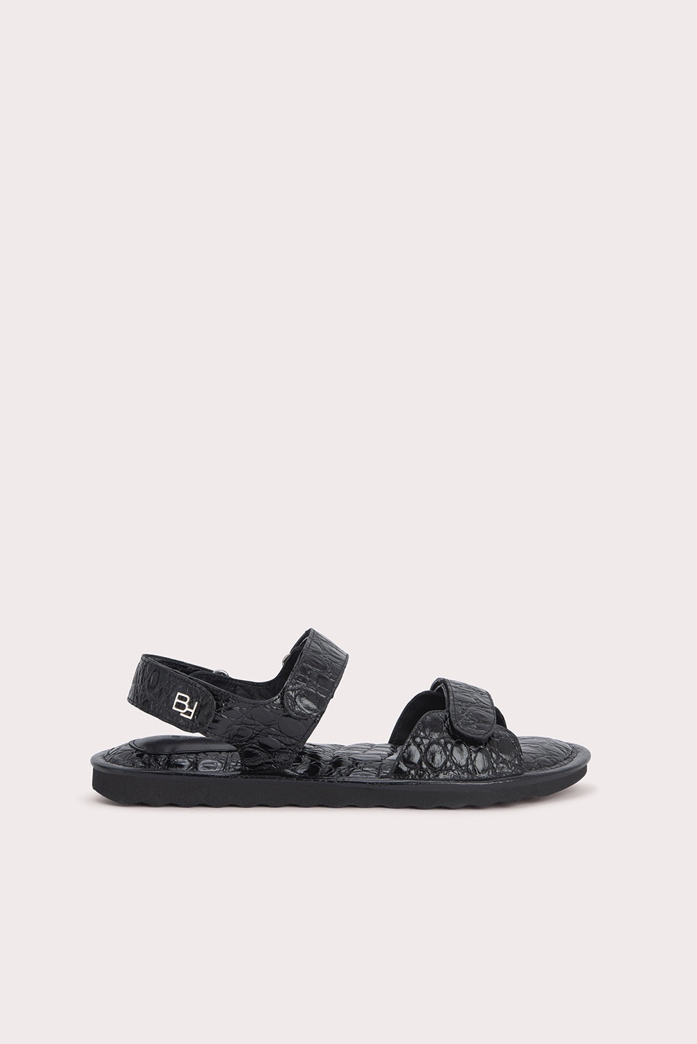Gideon Black Circular Croco Embossed Leather - 1