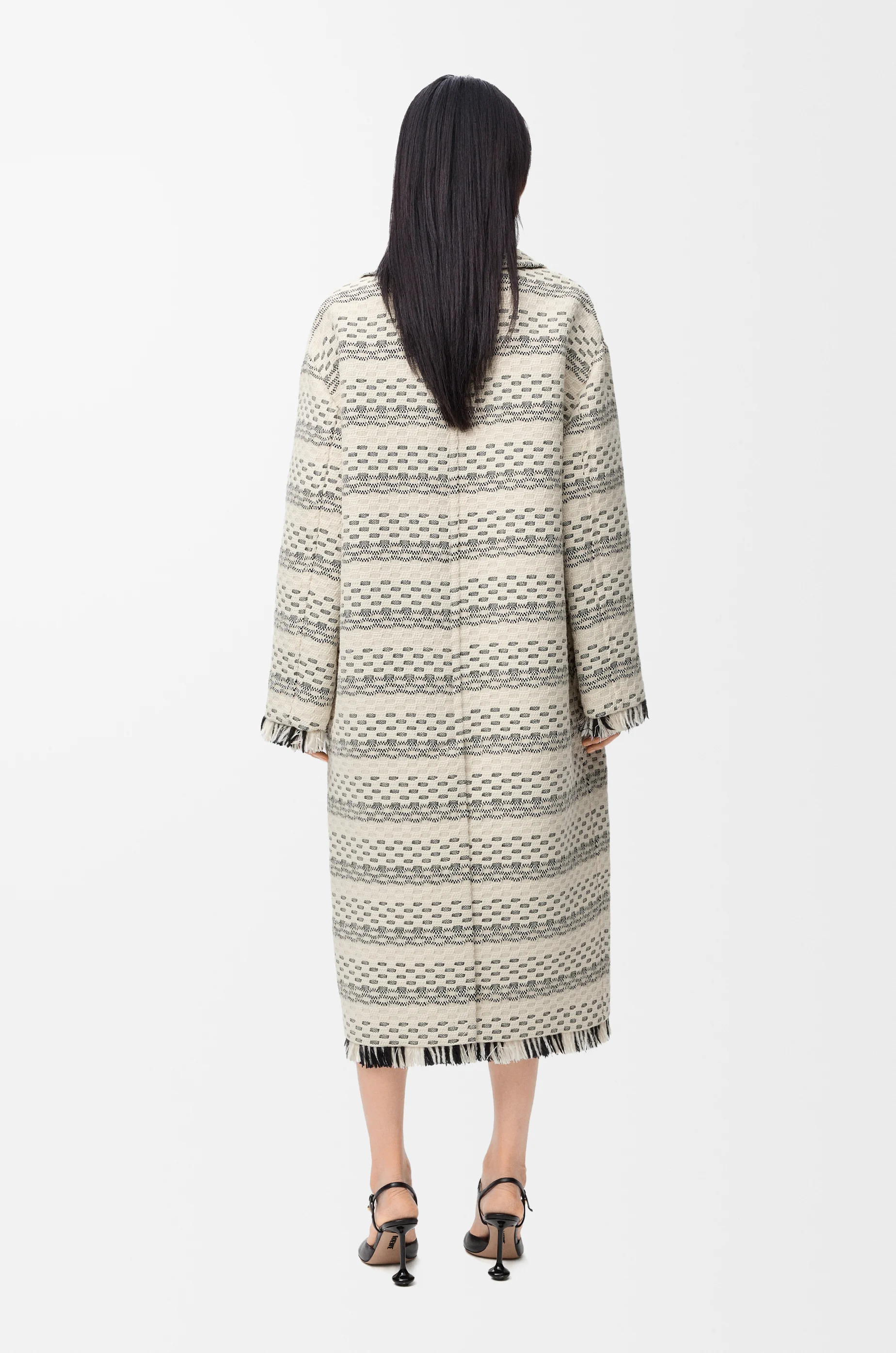 Coat in wool blend jacquard - 3