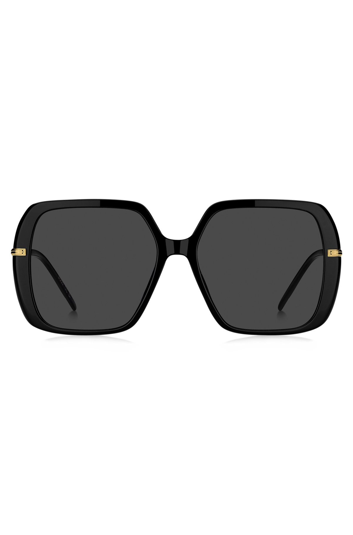 LAYERED BLACK-ACETATE SUNGLASSES WITH GOLD-TONE TEMPLES - 3
