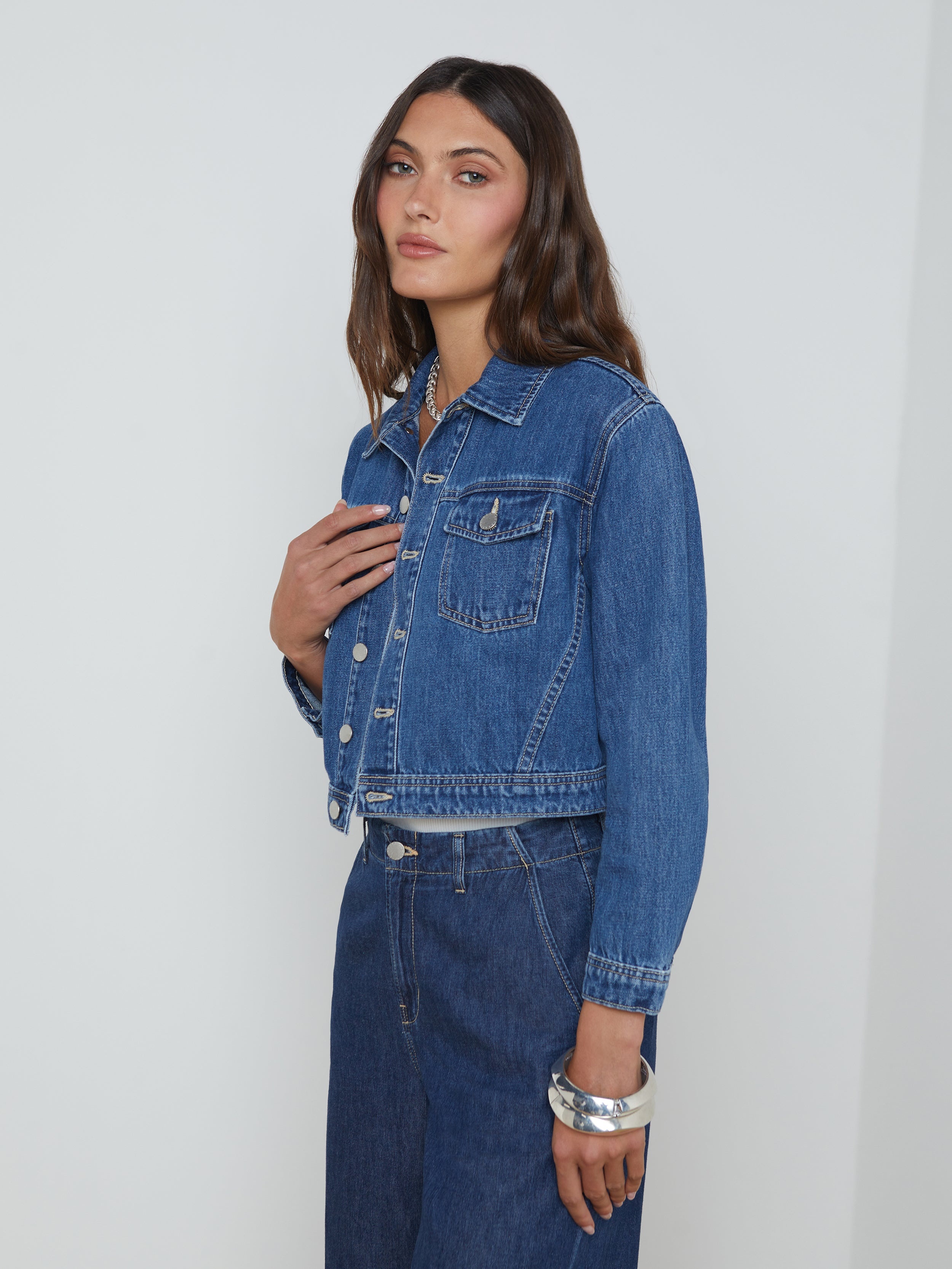 Koda Cropped Denim Jacket - 5