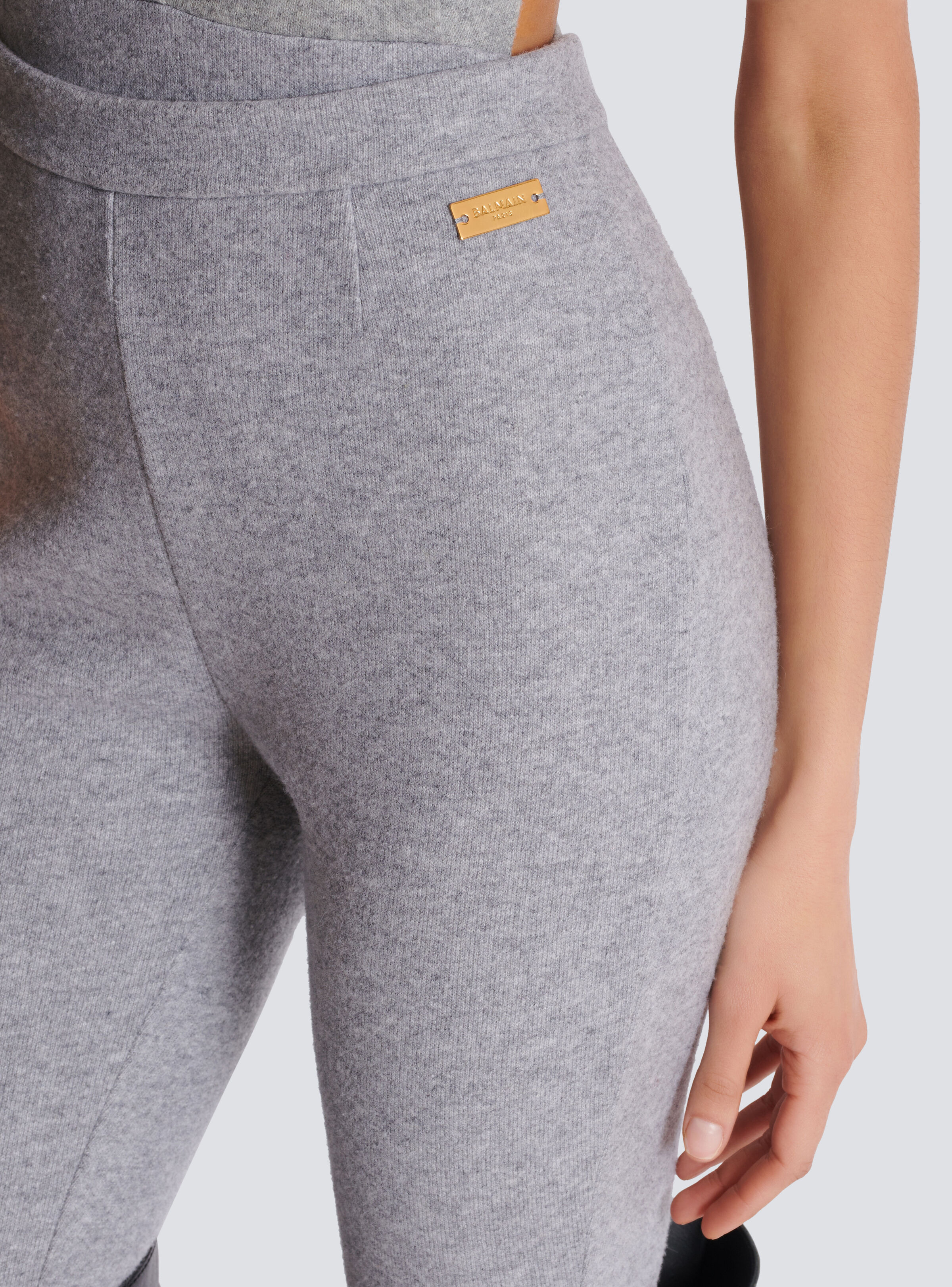 Cotton knit leggings - 6