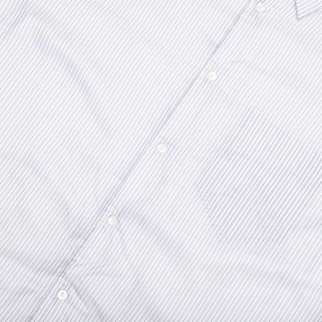 PADDED STRIPE L/S SHIRT - BLUE - 4
