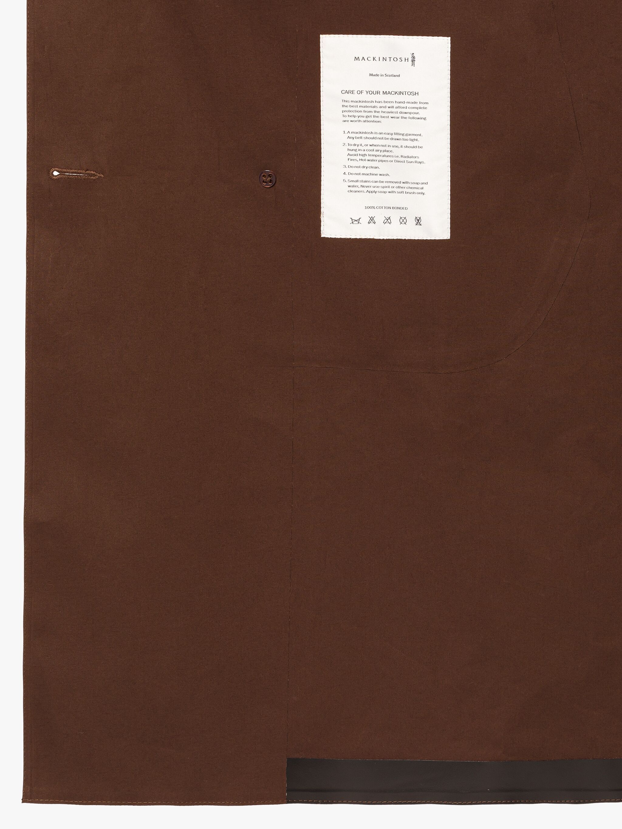 LAUDER BROWN BONDED COTTON OVERCOAT - 6