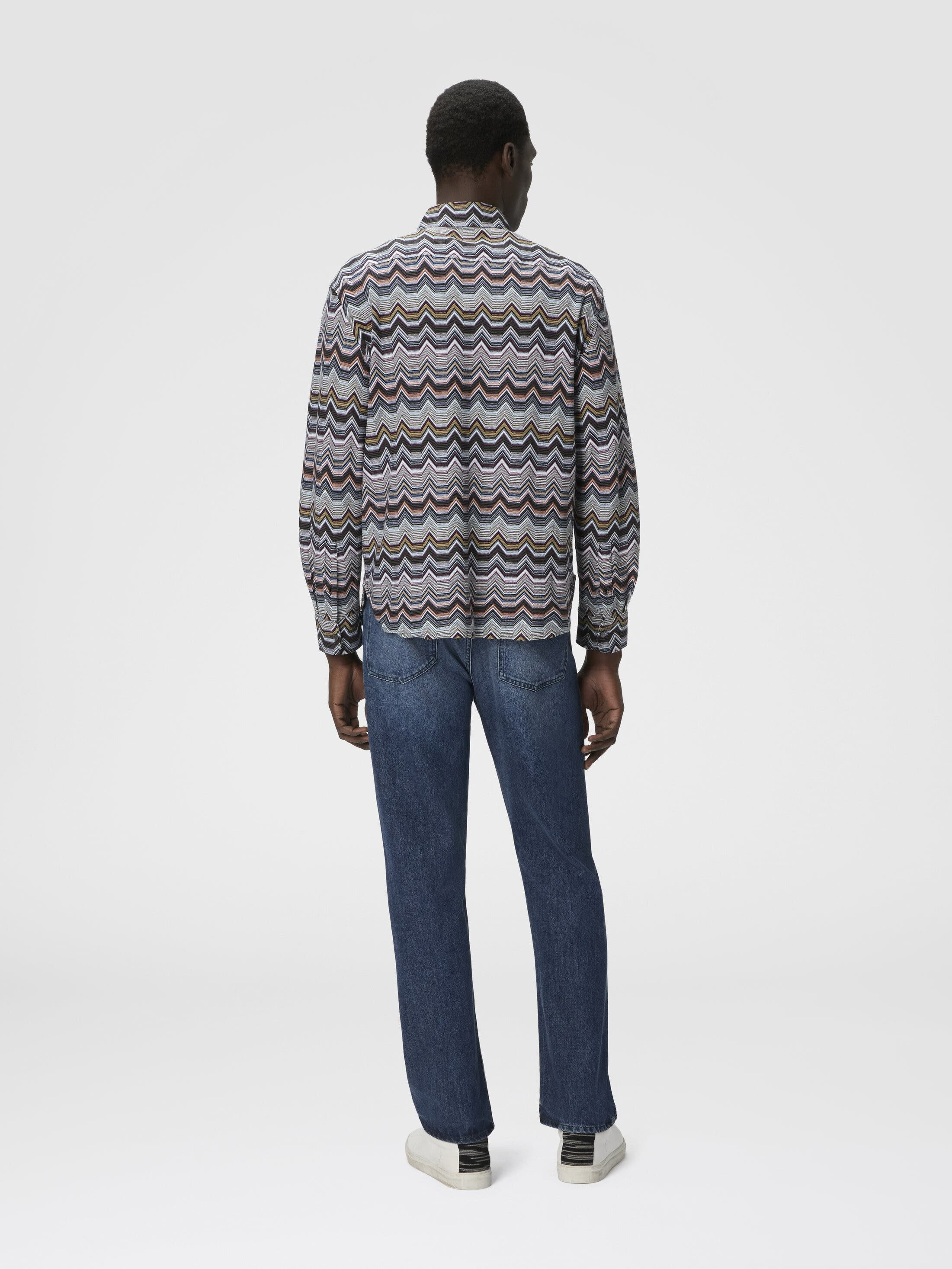 Missoni Long Sleeve Shirt With Geometric Zigzag in Multicoloured at Nordstrom - 3