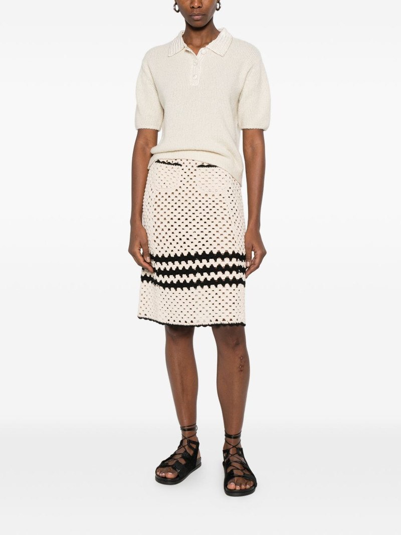 N°21 crochet striped midi skirt outlook