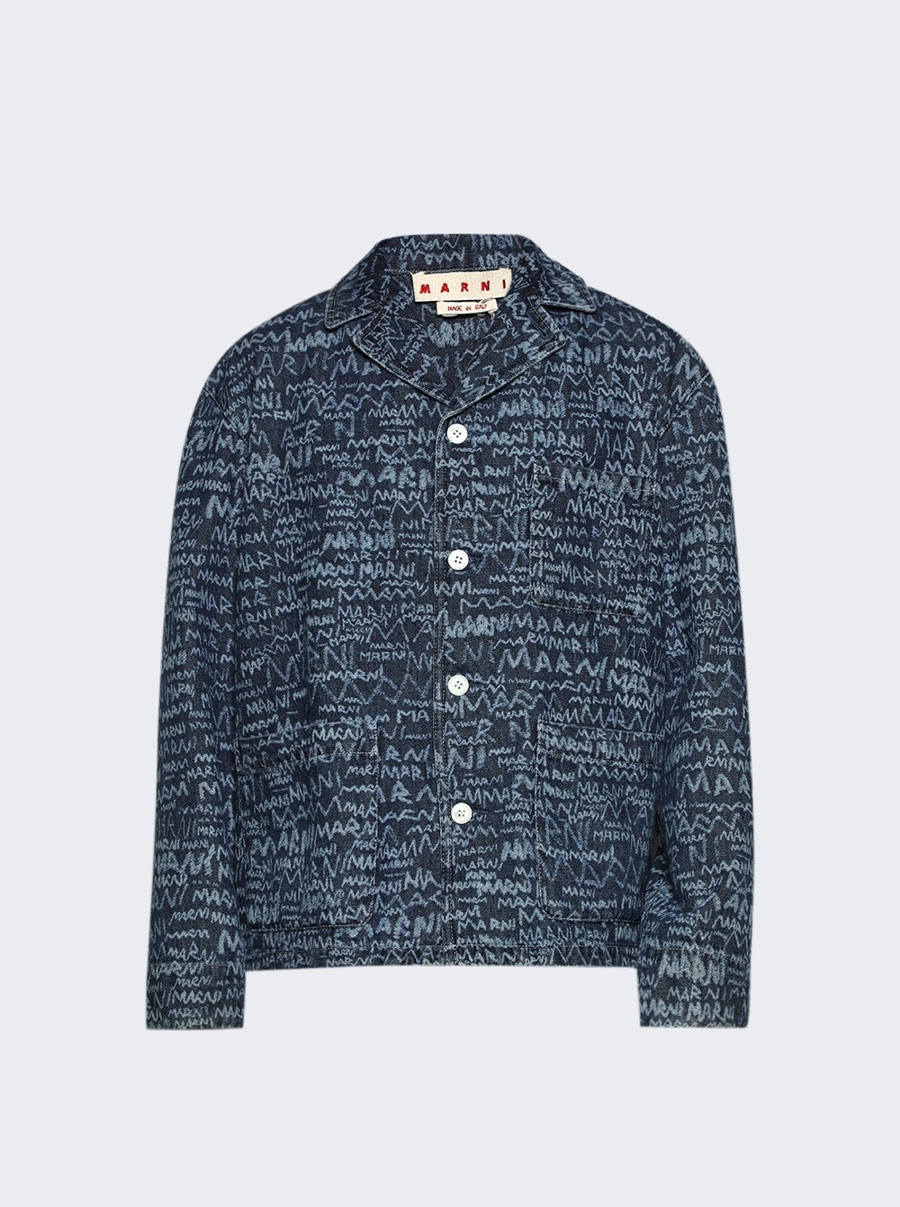 Long Sleeve Denim Shirt Blue - 1
