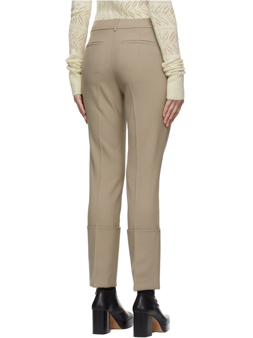 Beige Peonie Trousers - 3