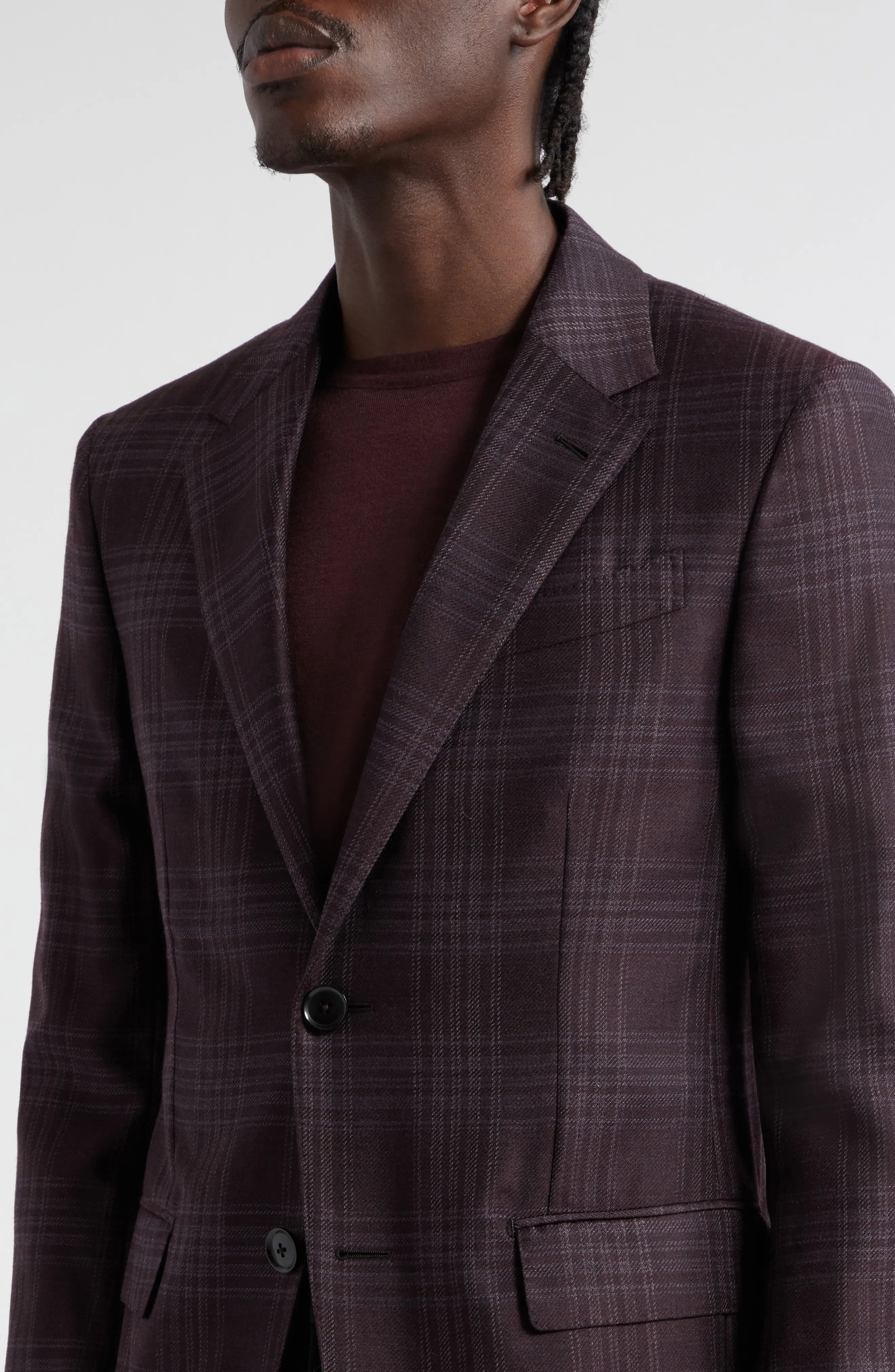 Plaid Achillfarm Wool & Silk Sport Coat - 4