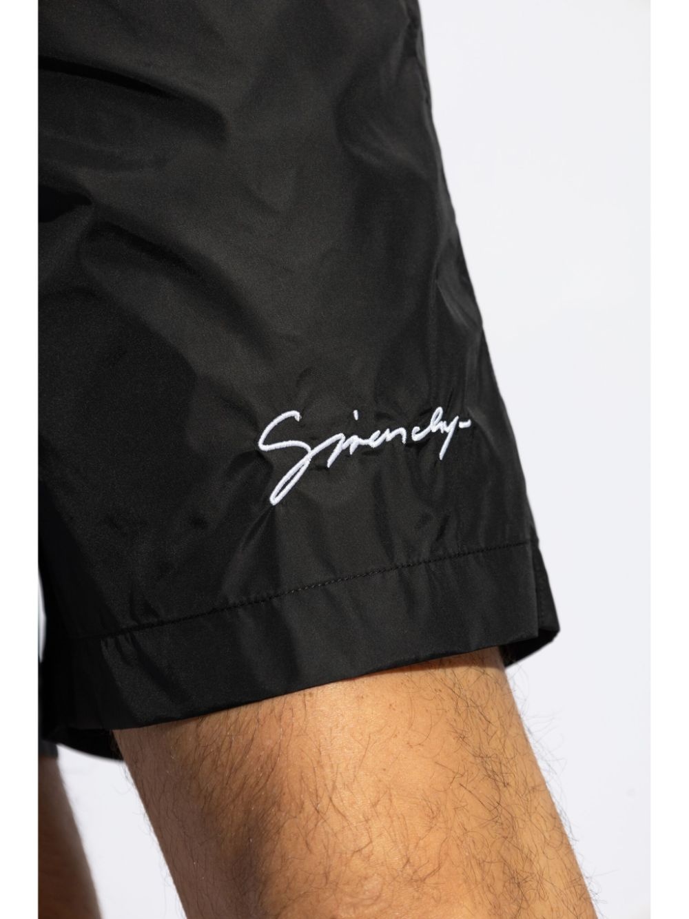 logo-embroidered swim shorts - 4