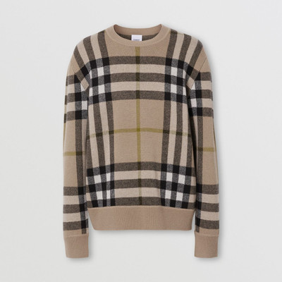 Burberry Check Cashmere Jacquard Sweater outlook