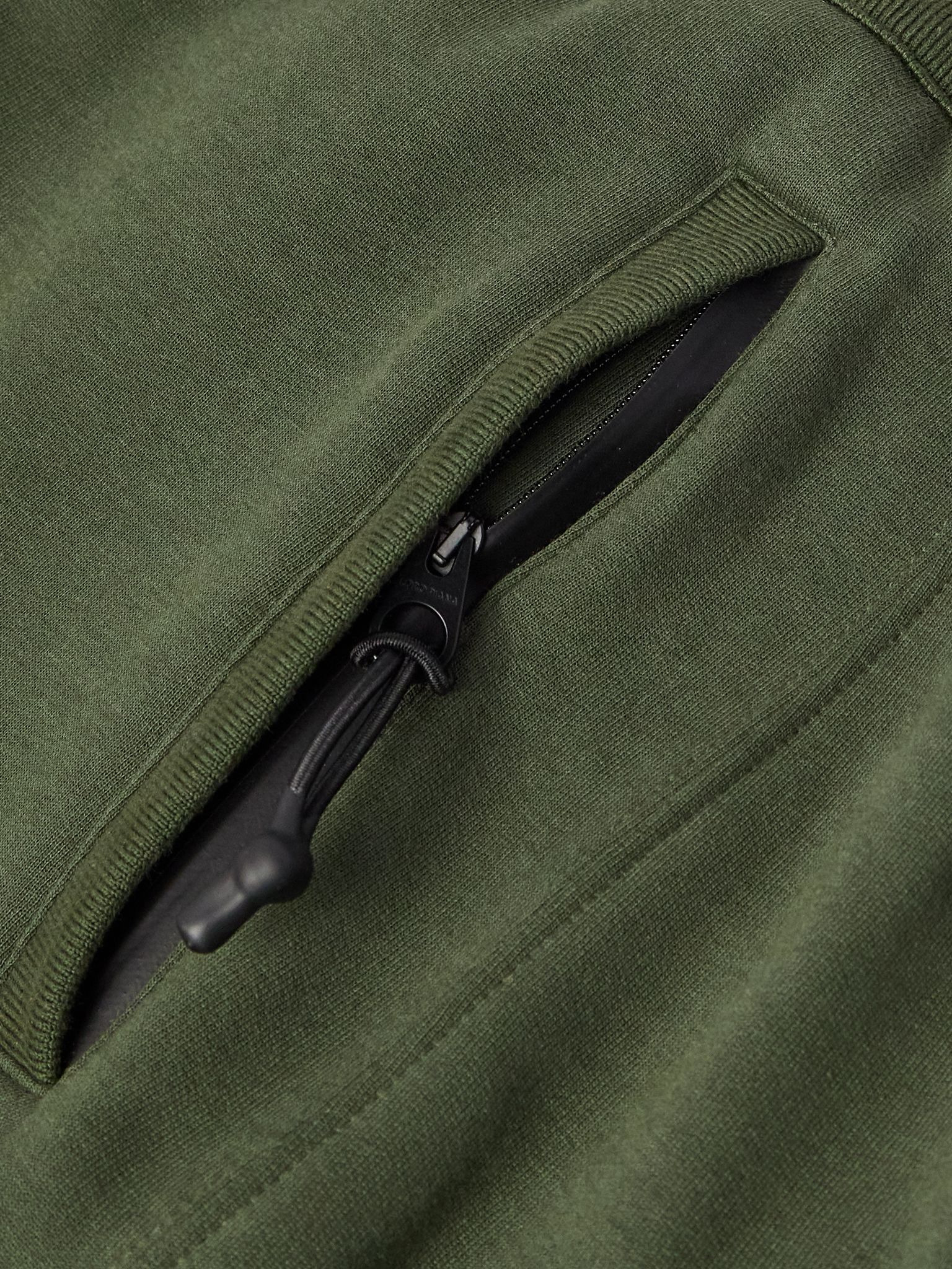 Vogel Tapered Cotton and Cashmere-Blend Jersey Sweatpants Army green - 5