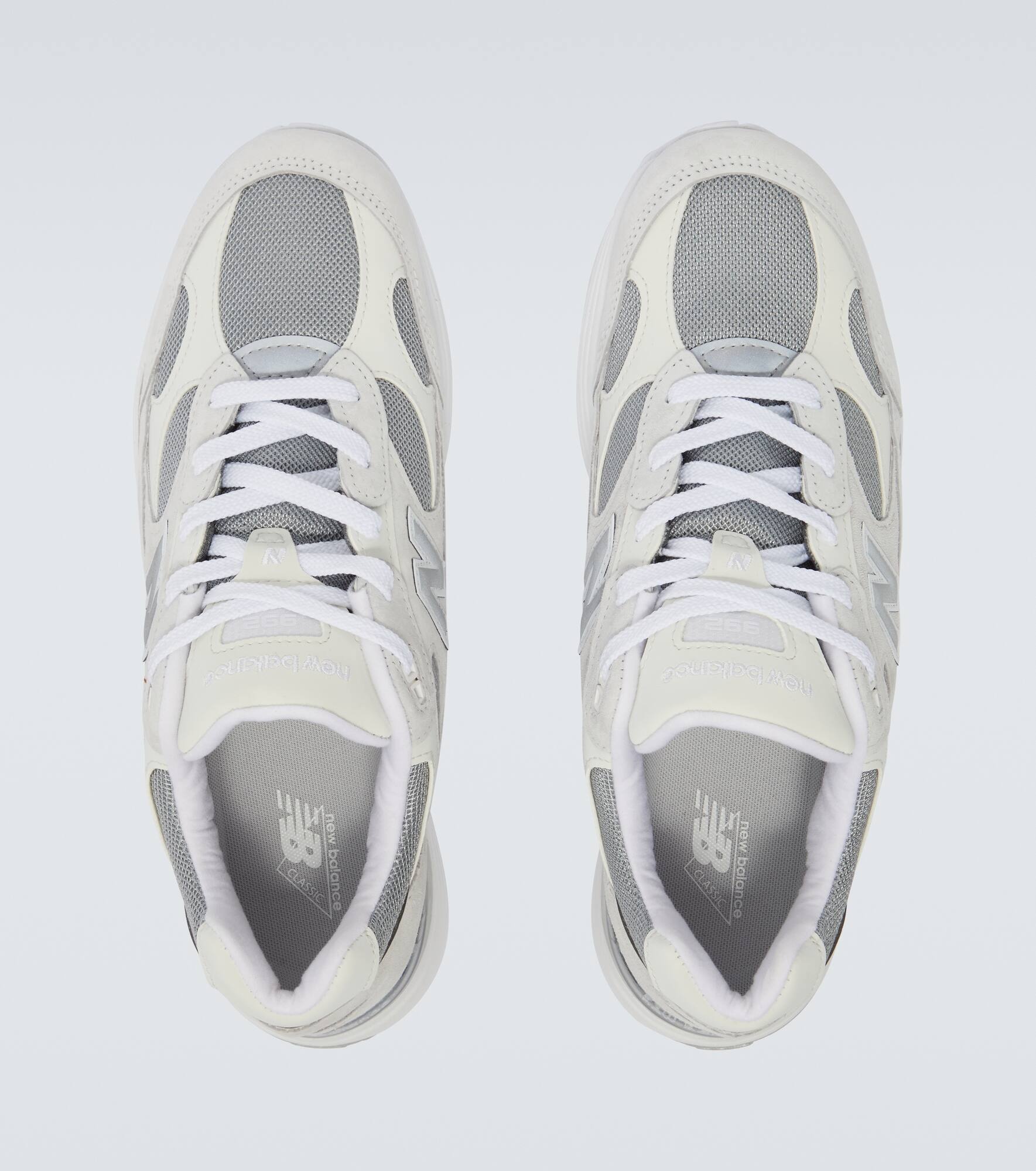 992 suede-trimmed sneakers - 4