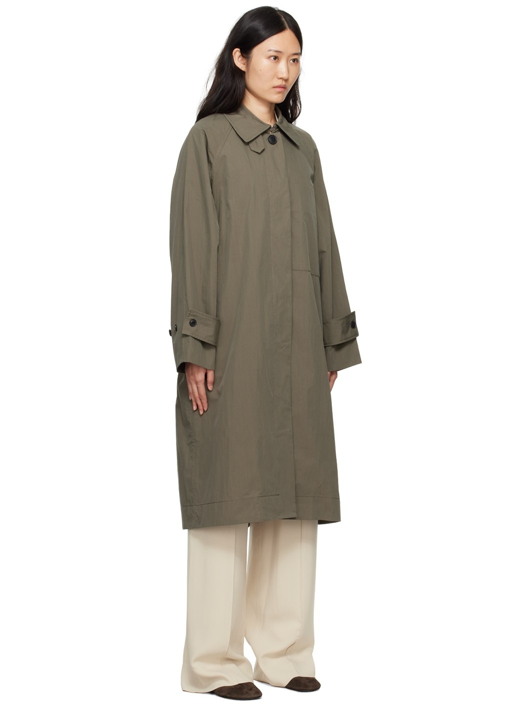 Khaki Proenza Schouler White Label Clark Trench Coat - 2