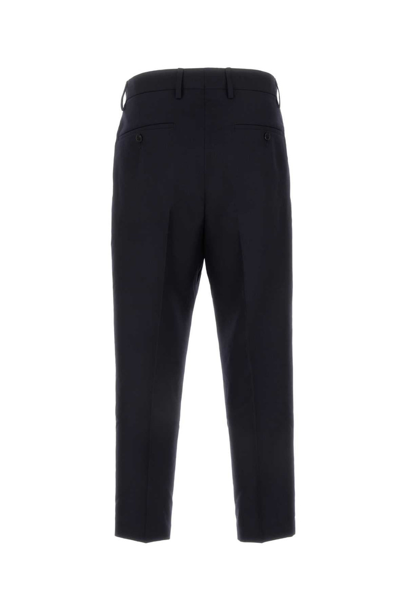 Dries Van Noten Midnight Blue Wool Pellow Pant Navy Exterior: Pantaloni outlook