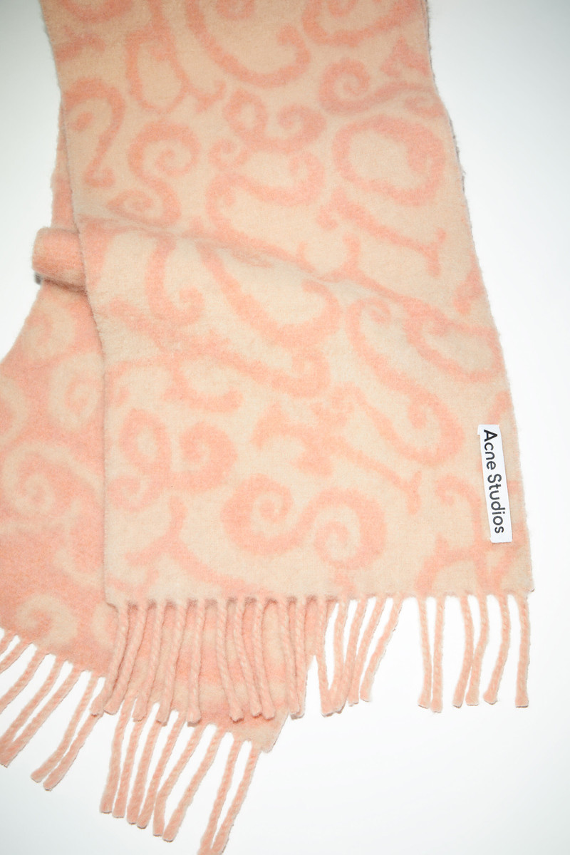 Monogram jacquard scarf - Pink/light pink 4