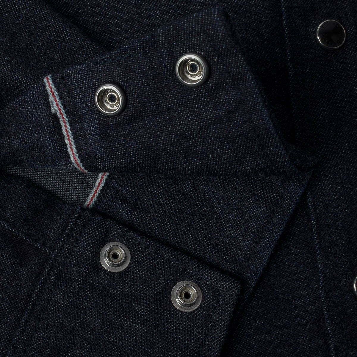 IHSH-350-IND 10oz Selvedge Denim Western Shirt - Indigo - 14