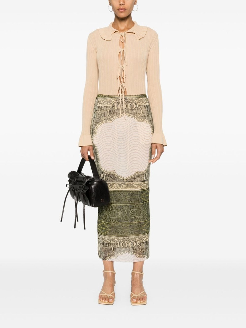 Jean Paul Gaultier graphic-print midi skirt outlook
