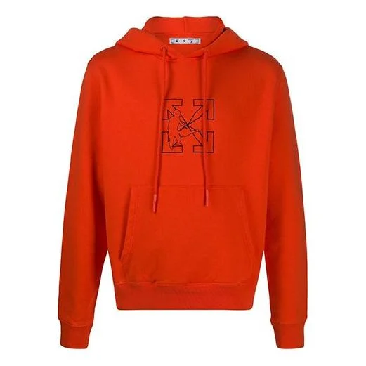 Men's Off-White Pattern Arrow Logo Red OMBB034E20FLE0032010 - 1