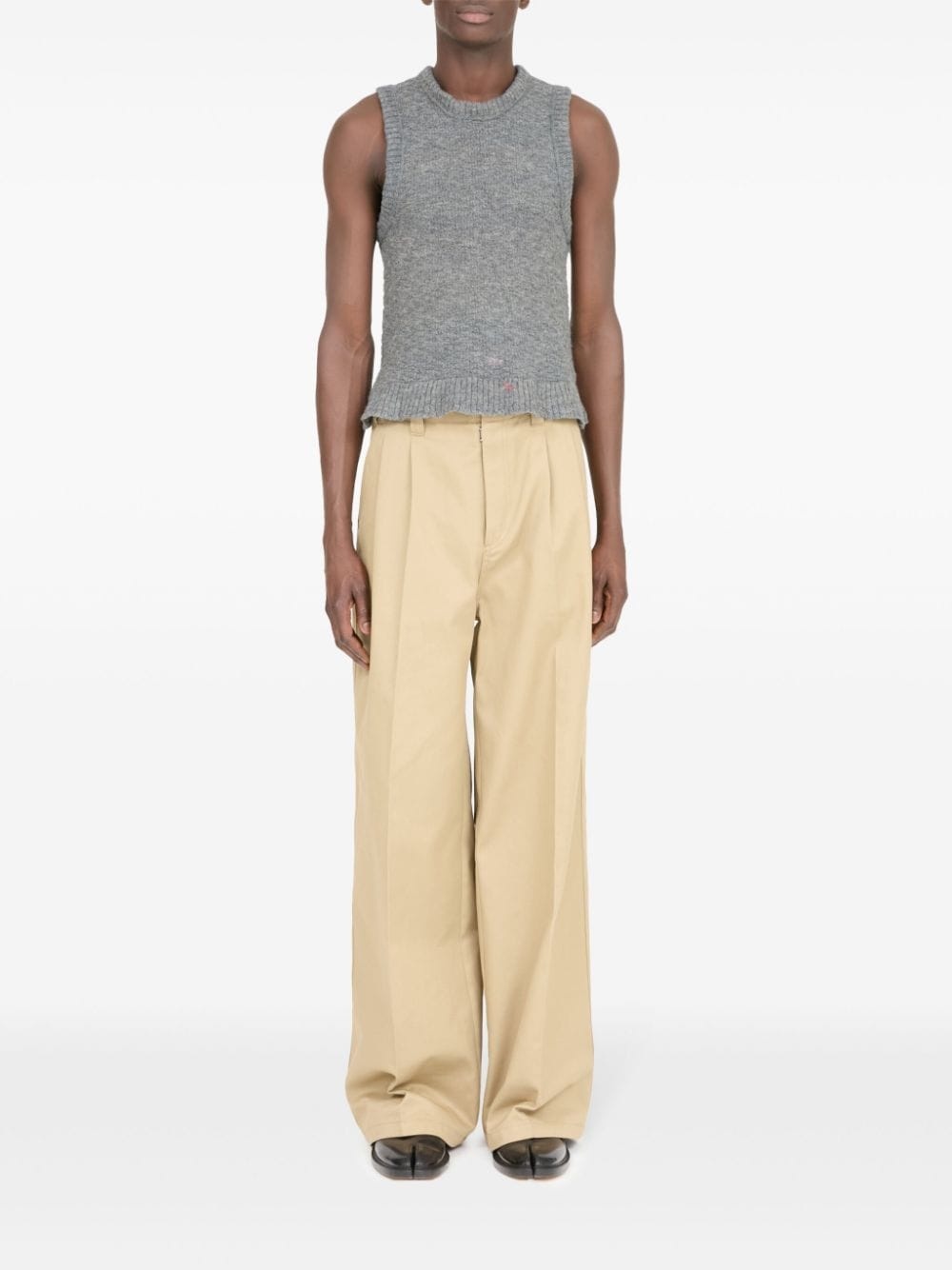 screw-neck knitted tank top - 2