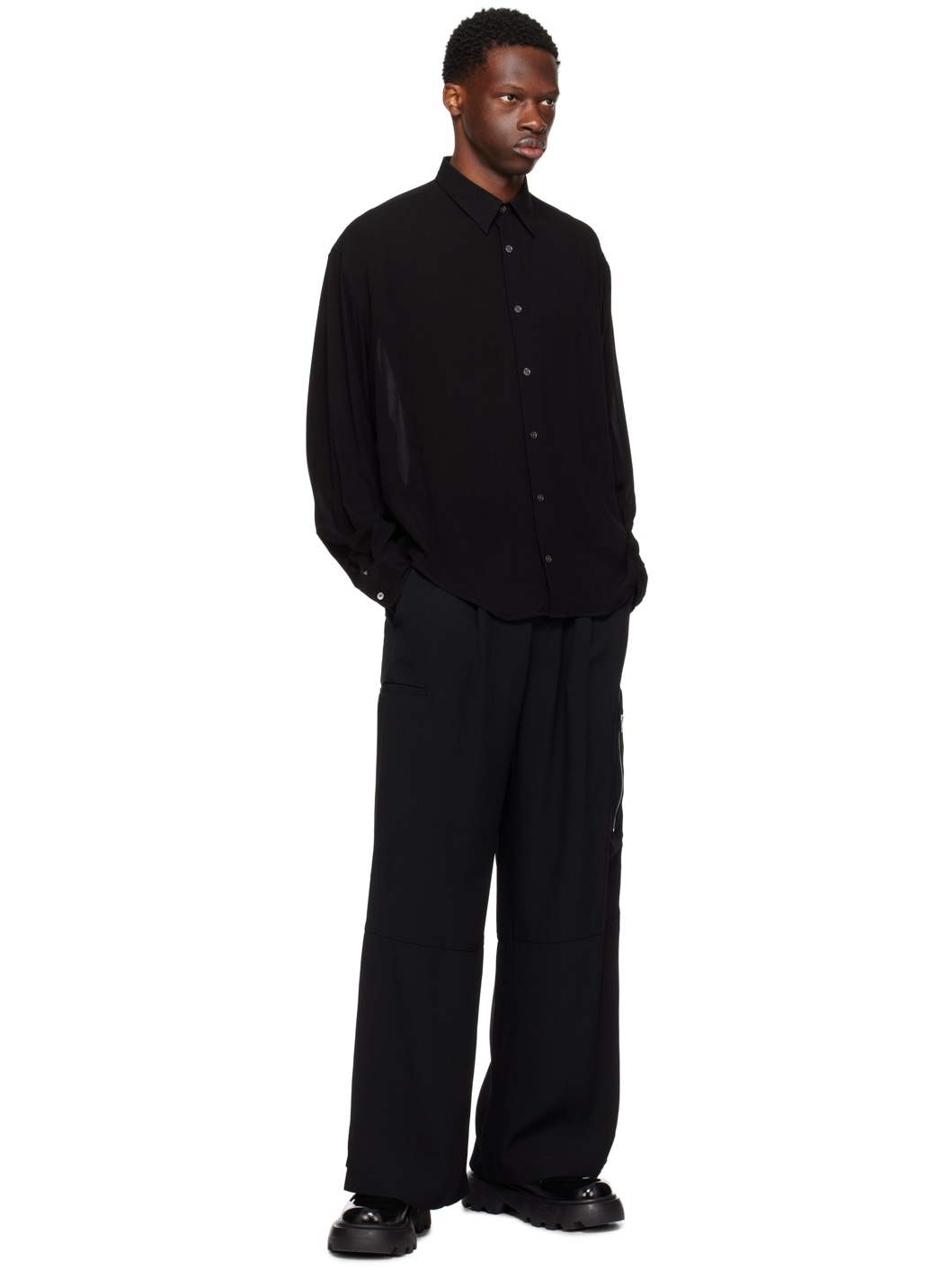 Black Boxy Shirt - 4