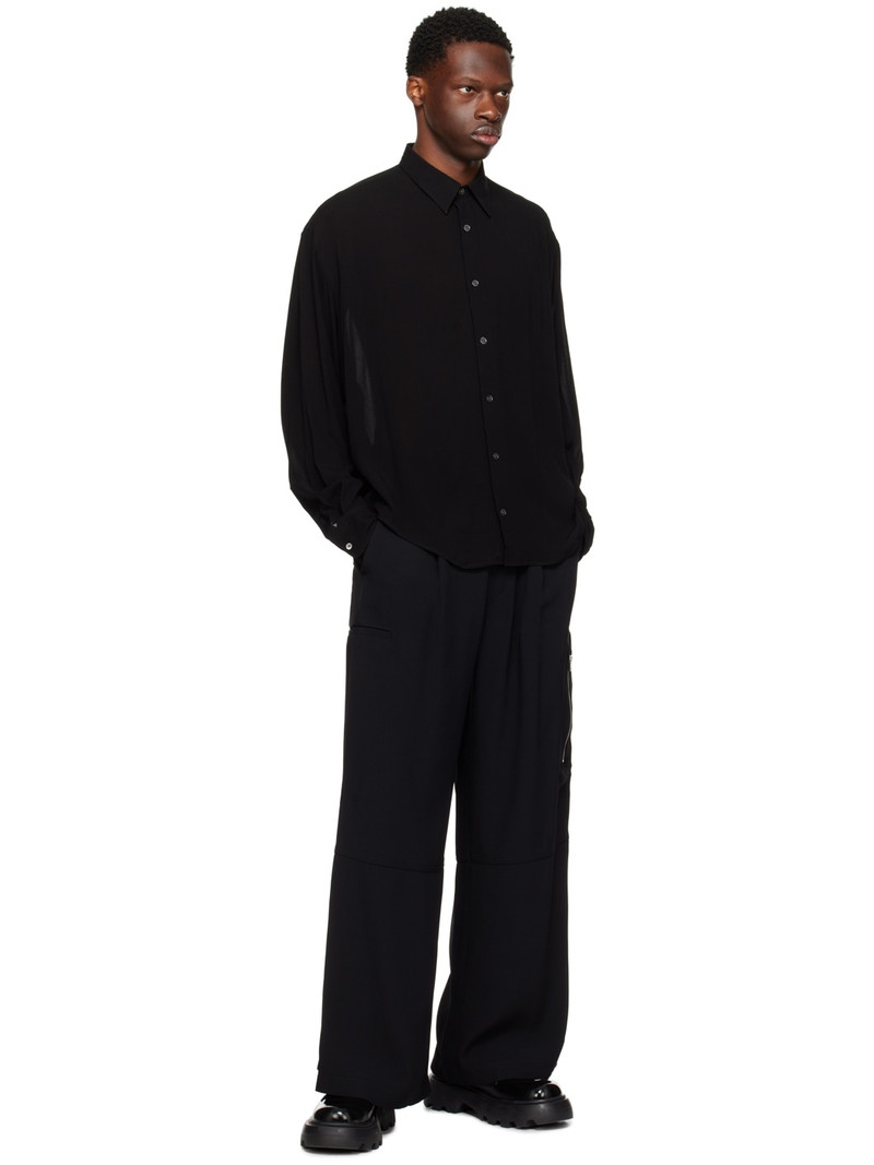 AMI Paris Black Boxy Shirt outlook