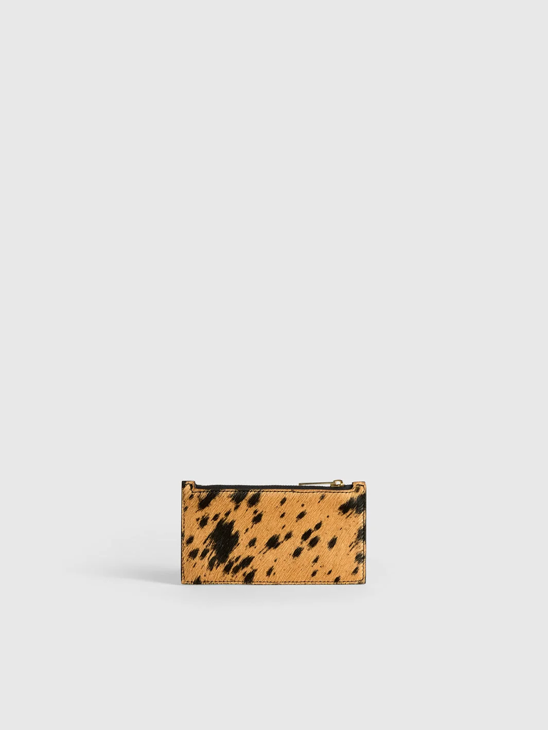 Moscosi Cannella/Black Printed Mini Cow/Leather Card holder - 1