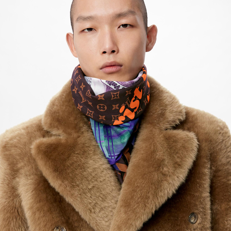 LV Collage Mask Cover And Bandana Set 6