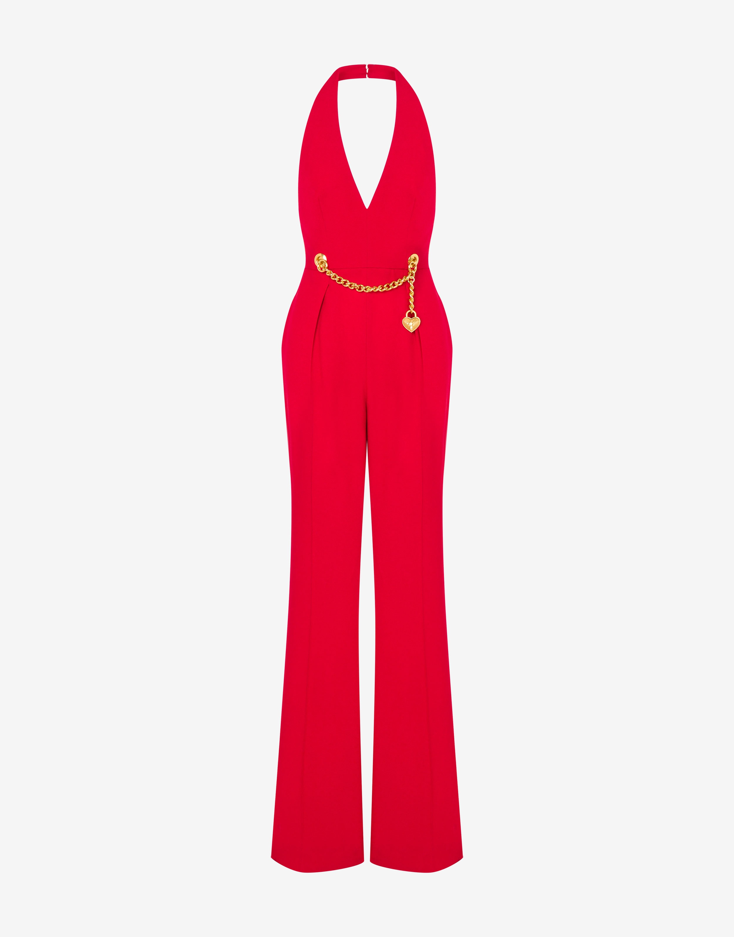 CHAIN & HEART ENVERS SATIN JUMPSUIT - 1