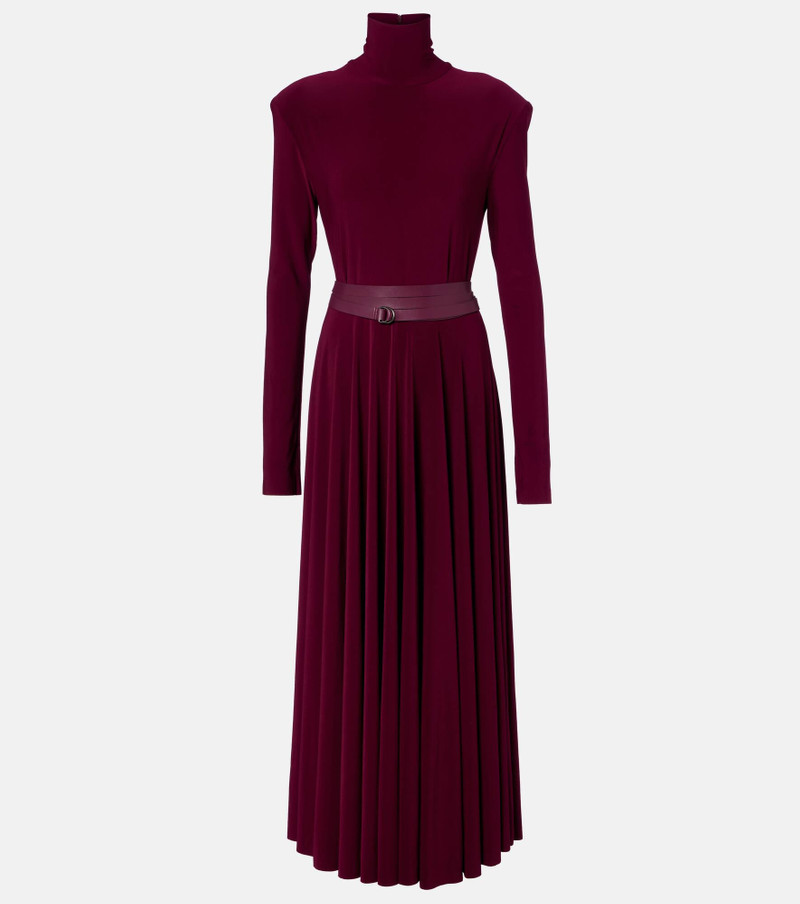 Pleated turtleneck maxi dress 1