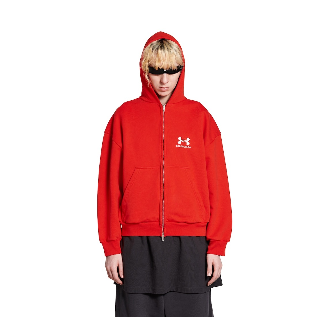 Women's Under Armour® Zip-up Hoodie Regular Fit in Red/white - 5