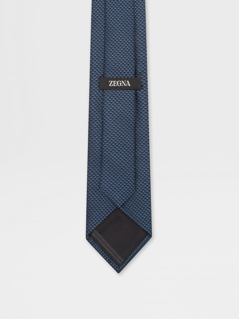 TEAL BLUE SILK TIE 3