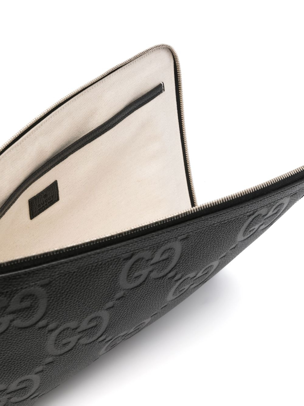 Jumbo GG leather clutch bag - 4