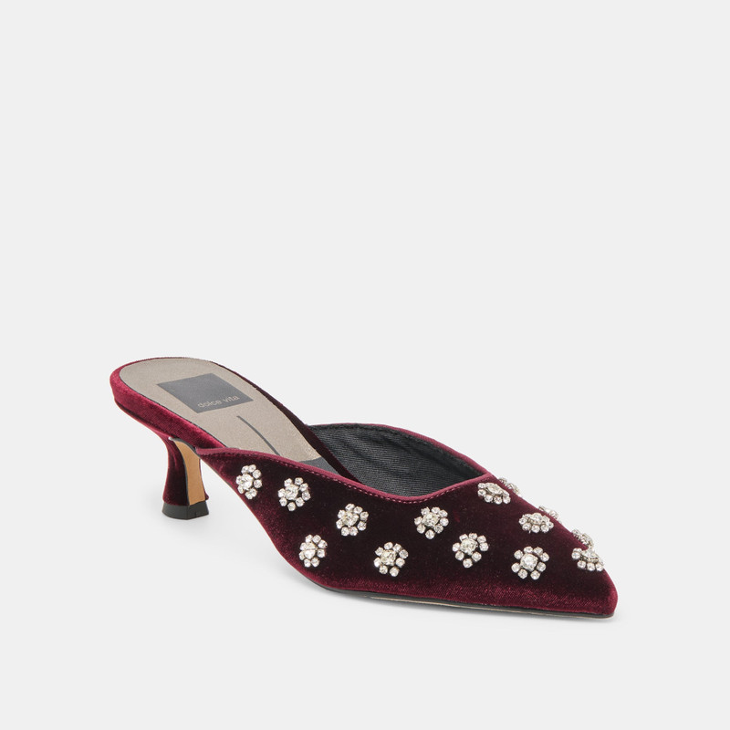 CLARA HEELS BORDEAUX VELVET 3