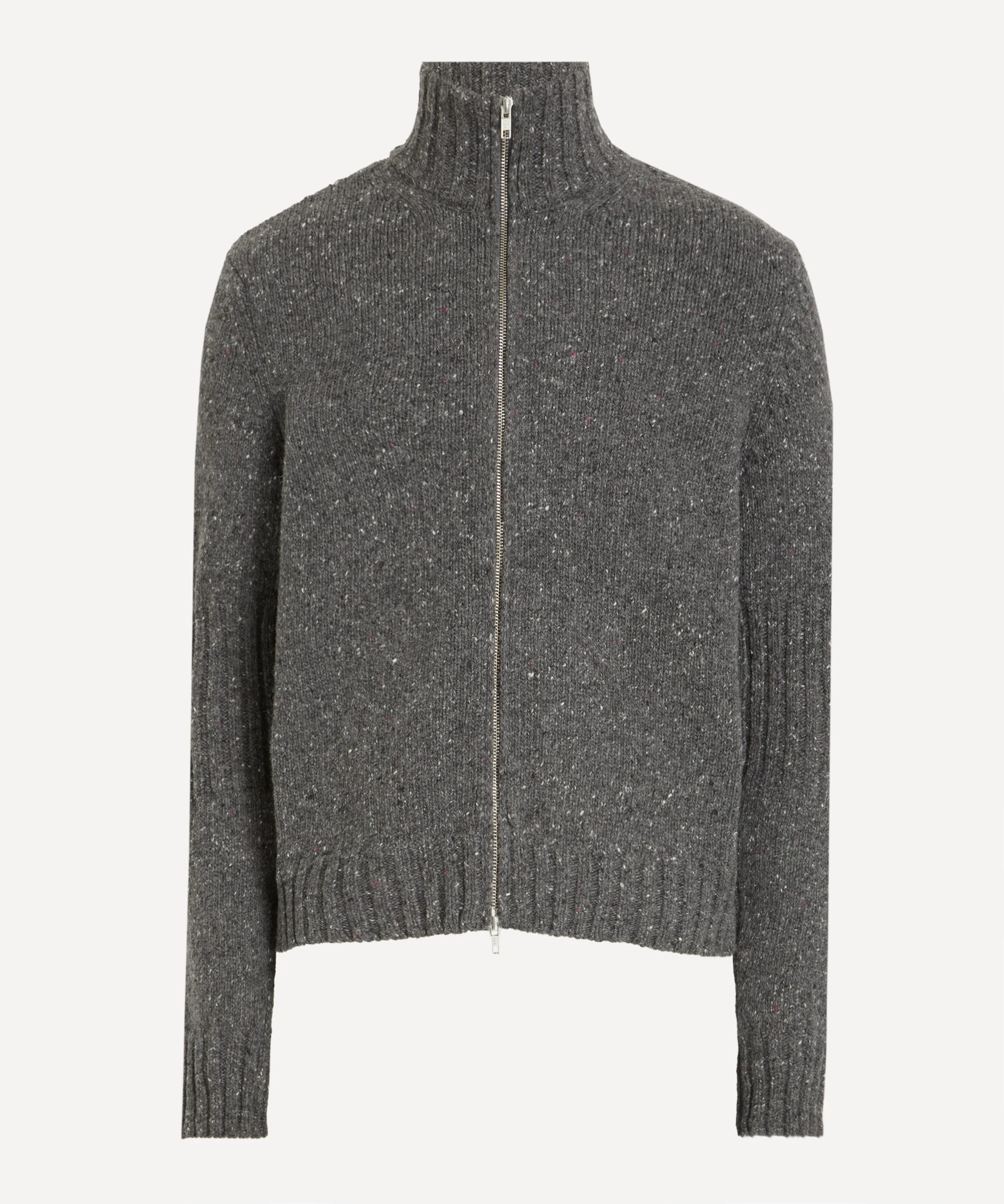 Charcoal Grey Nova Zip-Up Cardigan - 1