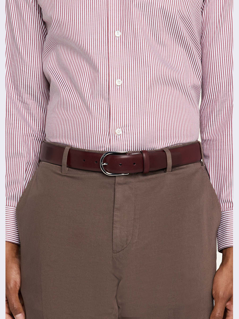 Brioni Men's Round-Buckle Leather Belt outlook