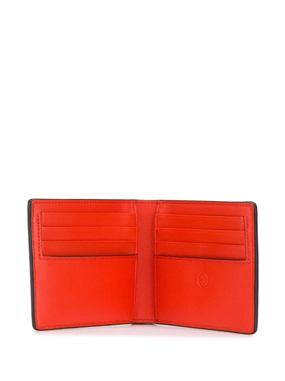 contrast leather fold wallet - 3