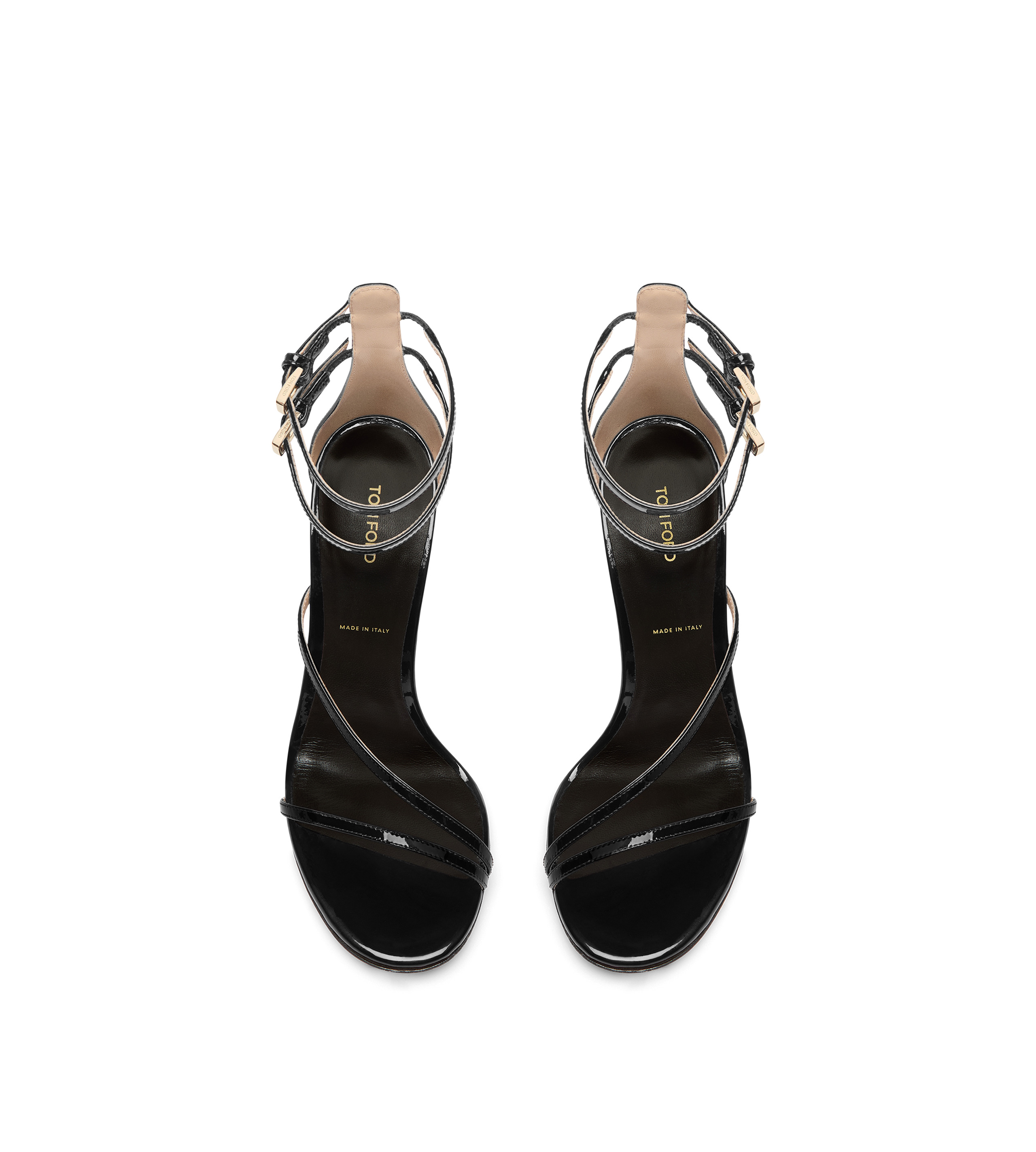 PATENT LEATHER ANKLE STRAP SANDAL - 4
