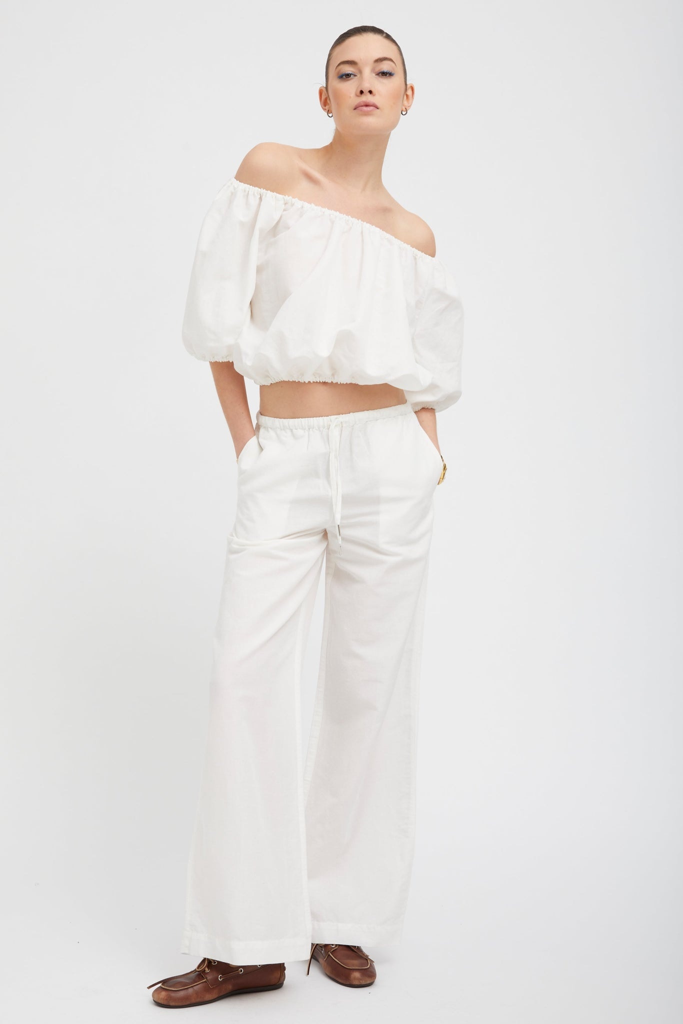 WHITE LINEN ISABEL TOP - 2