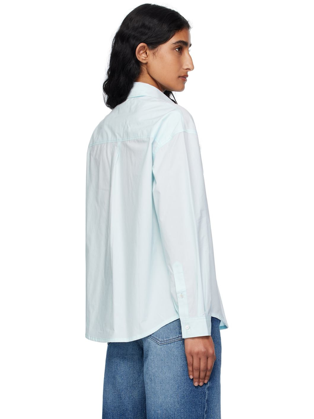 Blue Logo Boyfriend Shirt - 3
