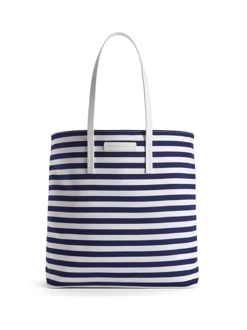 striped tote bag - 1