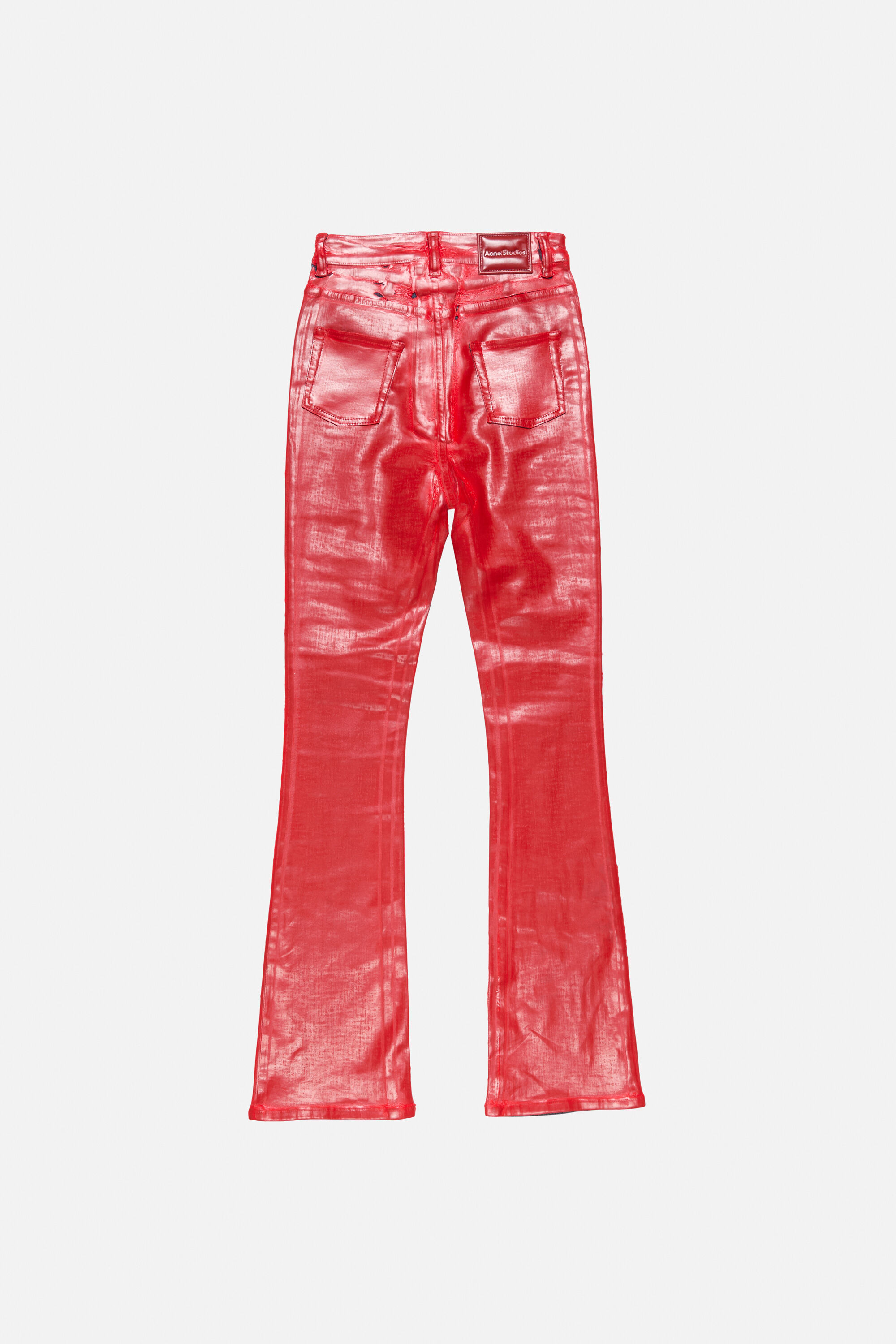 Fitted latex trousers - Red/red - 7